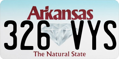 AR license plate 326VYS