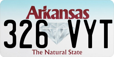 AR license plate 326VYT