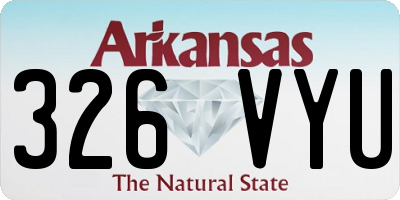 AR license plate 326VYU