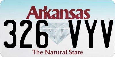 AR license plate 326VYV
