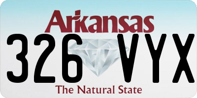 AR license plate 326VYX