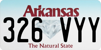AR license plate 326VYY