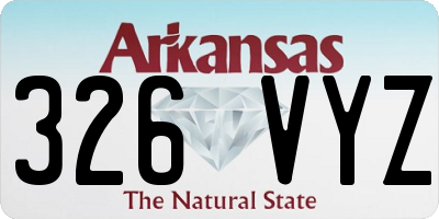 AR license plate 326VYZ