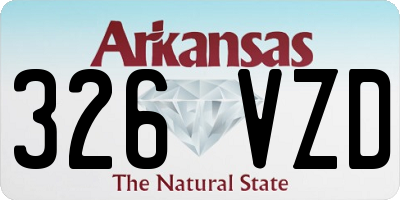 AR license plate 326VZD