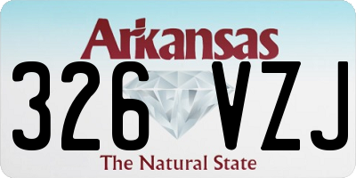 AR license plate 326VZJ