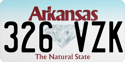 AR license plate 326VZK