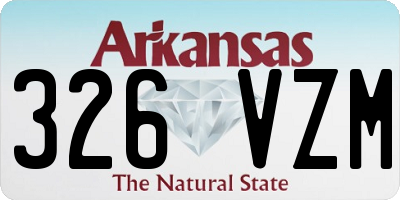 AR license plate 326VZM