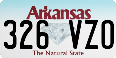AR license plate 326VZO