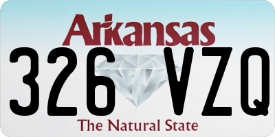 AR license plate 326VZQ