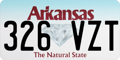 AR license plate 326VZT