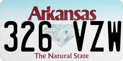 AR license plate 326VZW