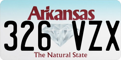 AR license plate 326VZX
