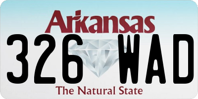AR license plate 326WAD