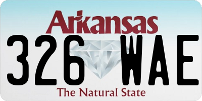 AR license plate 326WAE