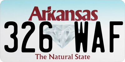 AR license plate 326WAF