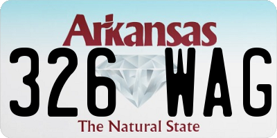 AR license plate 326WAG