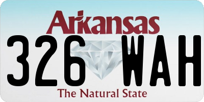 AR license plate 326WAH
