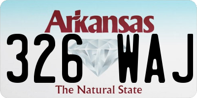 AR license plate 326WAJ