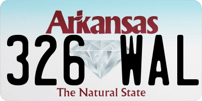 AR license plate 326WAL