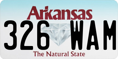 AR license plate 326WAM