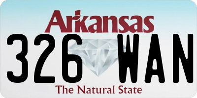 AR license plate 326WAN
