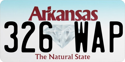 AR license plate 326WAP