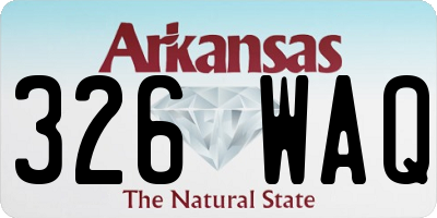 AR license plate 326WAQ
