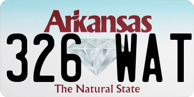 AR license plate 326WAT