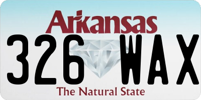 AR license plate 326WAX
