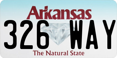 AR license plate 326WAY