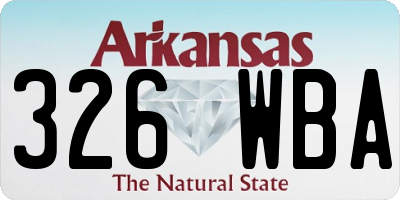 AR license plate 326WBA