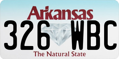 AR license plate 326WBC