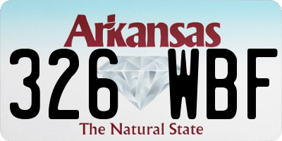 AR license plate 326WBF