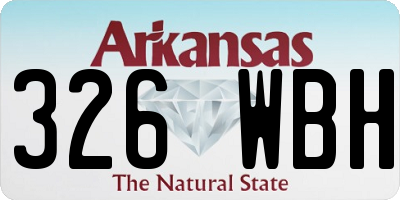 AR license plate 326WBH