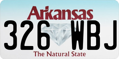 AR license plate 326WBJ