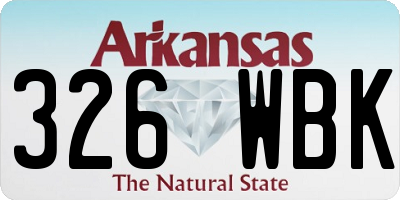 AR license plate 326WBK