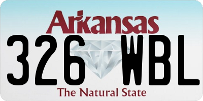 AR license plate 326WBL