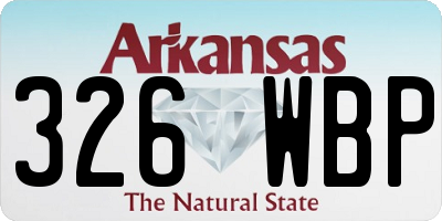 AR license plate 326WBP