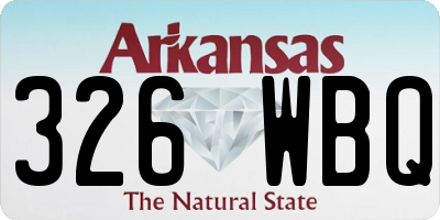 AR license plate 326WBQ