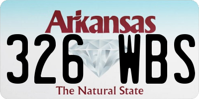 AR license plate 326WBS