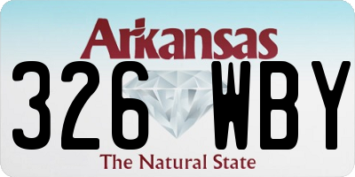 AR license plate 326WBY