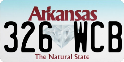 AR license plate 326WCB