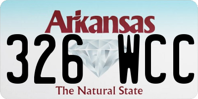 AR license plate 326WCC