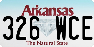 AR license plate 326WCE