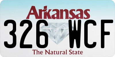 AR license plate 326WCF