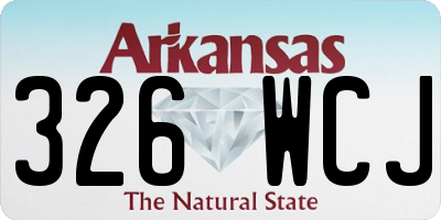 AR license plate 326WCJ