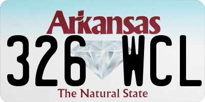 AR license plate 326WCL