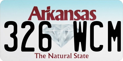 AR license plate 326WCM