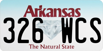 AR license plate 326WCS