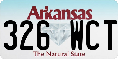 AR license plate 326WCT